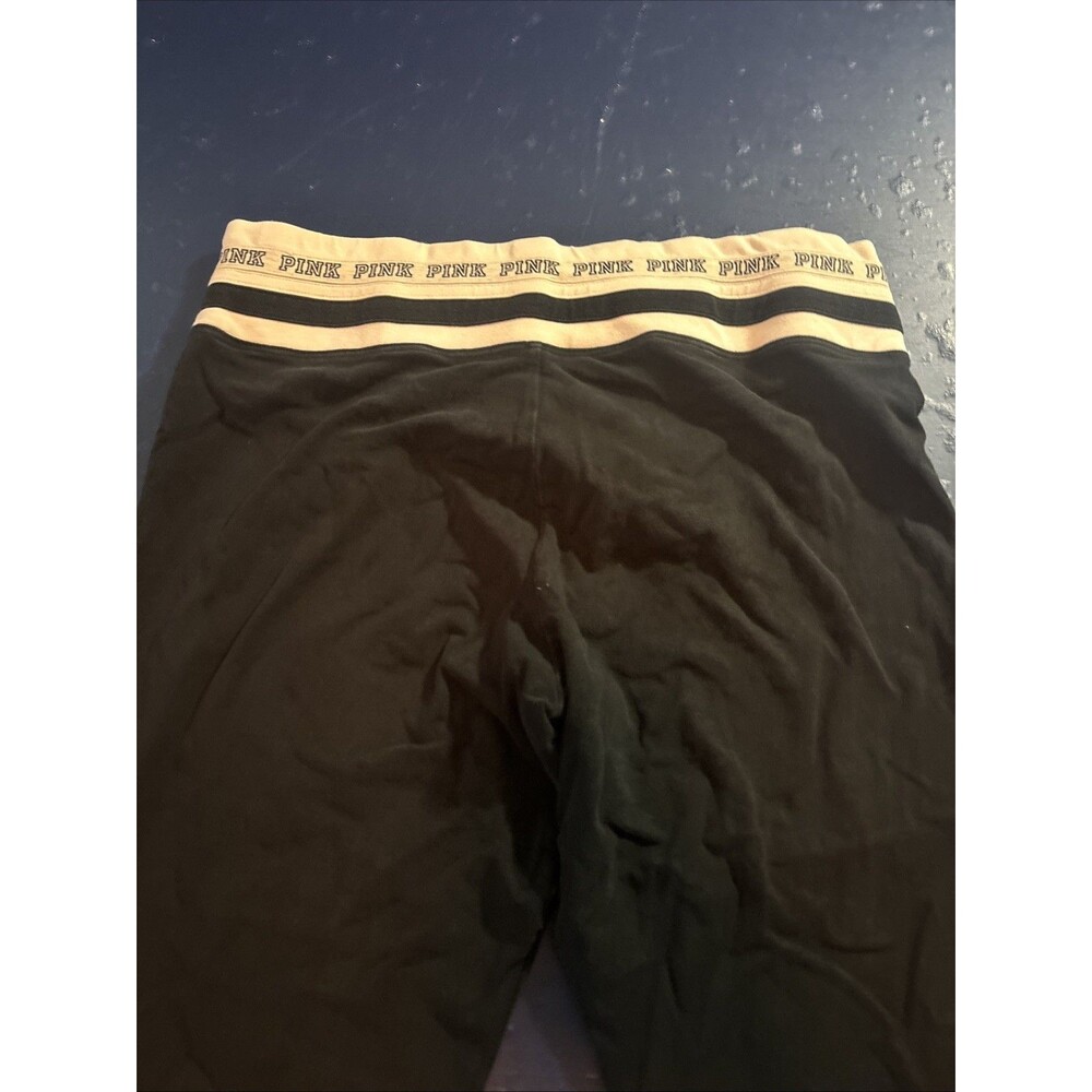 Victoria Secret Pink Dog Black And White Yoga Pants L - Picture 7 of 9
